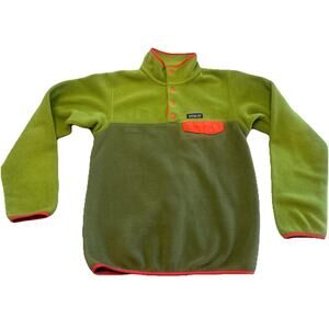 Patagonia Synchilla Fleece Pullover Women’s Small Green Warm Mock Neck